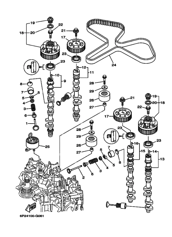 Клапан для Yamaha F250 ETX/U