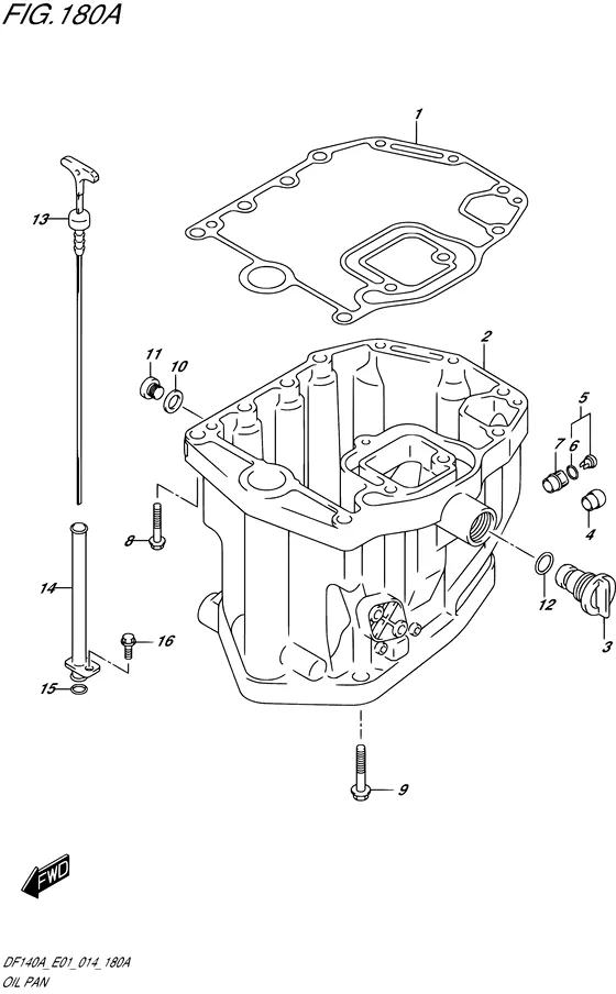 Масляный поддон для Suzuki DF100A TL/X