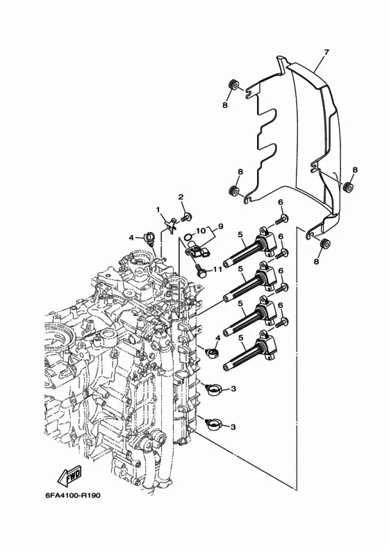 Электрооборудование 3 для Yamaha F150 ETL/X