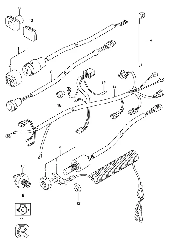 Электрооборудование ((MODEL:05~)) для Suzuki DF9.9 S/L; RS/L