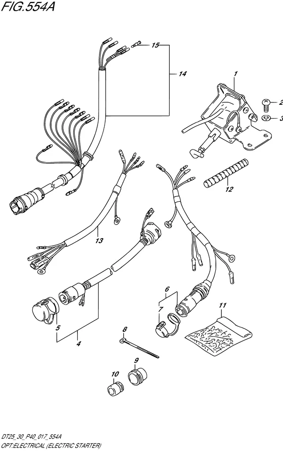 Опция: электрооборудование ((ELECTRIC STARTER) (DT30 P40)) для Suzuki DT30 S/L; RS/L