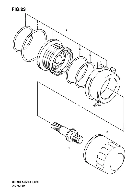 Масляный фильтр для Suzuki DF140 (Z)TL/X; W(Z)TL/X