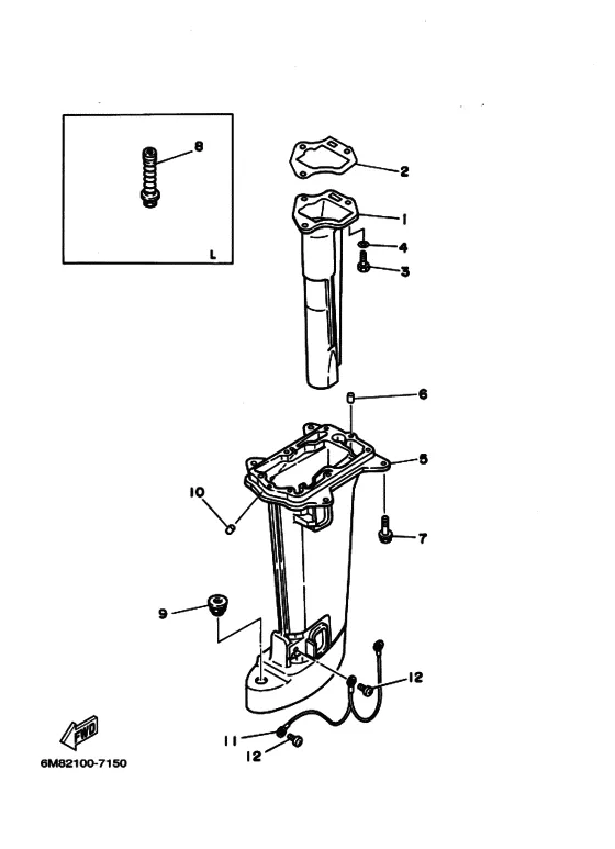 Дейдвуд кронштейн для Yamaha 6 M(W)HS/L