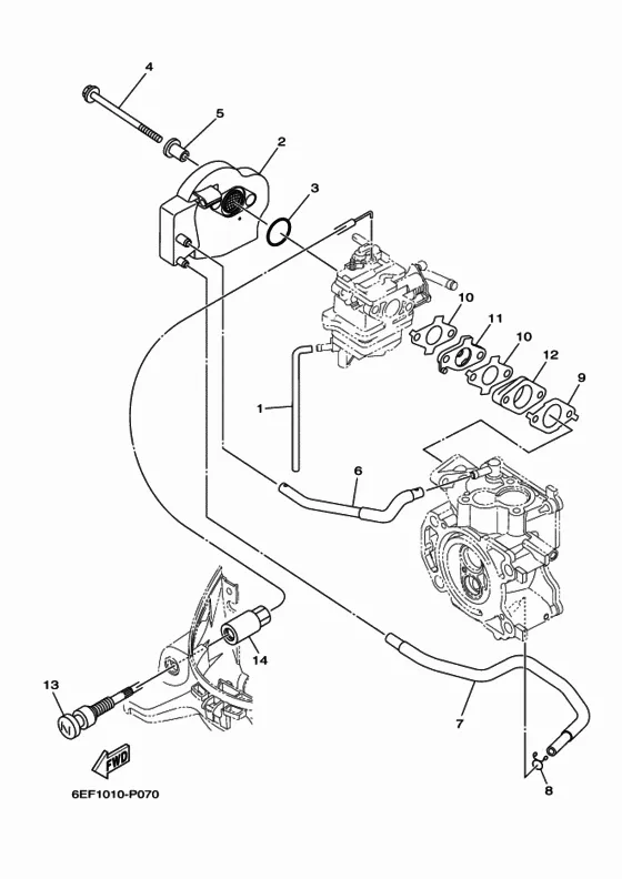 Впускная система для Yamaha F2