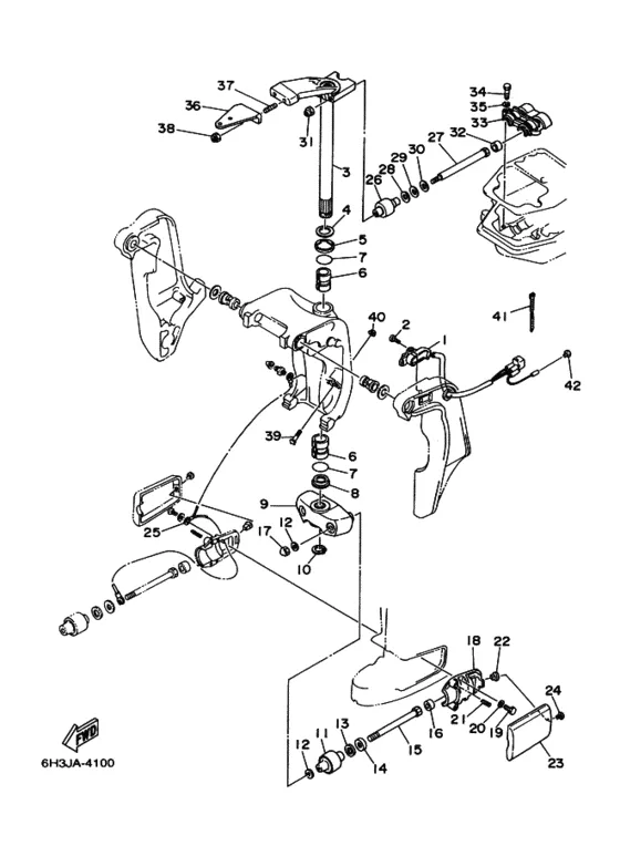 Струбцина для Yamaha 85 ET(D)L/X