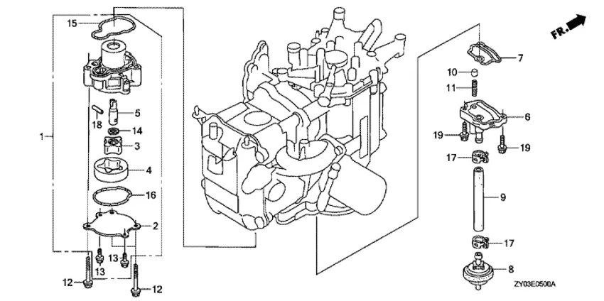 Масляный насос для Honda 15