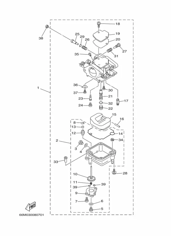 Карбюратор для Yamaha F9.9 M(E)HS/L