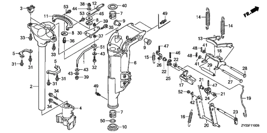 Поворотный корпус (1) для Honda 15