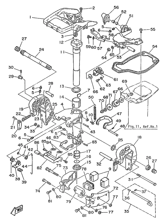 Кронштейн для Yamaha 20 MHS/L
