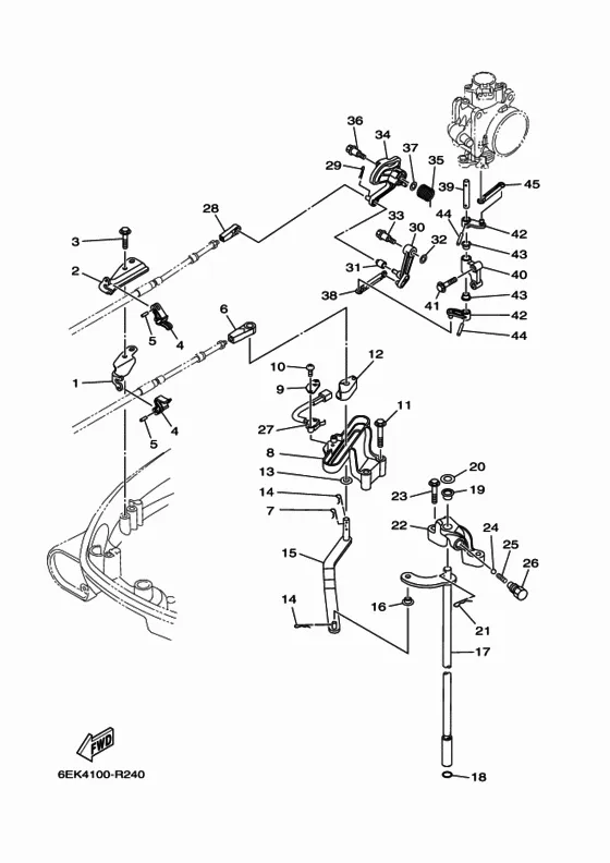 Управление для Yamaha F115 ETL
