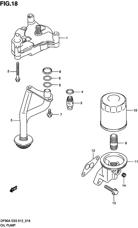 Масляный насос для Suzuki DF80A T(H)L/X