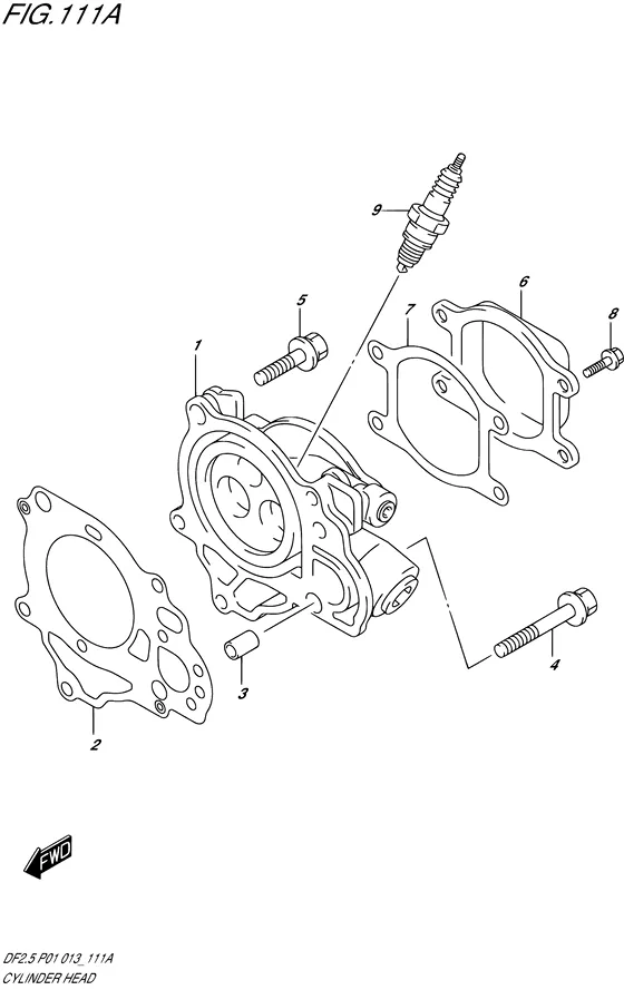 Головка цилиндра для Suzuki DF2.5 S