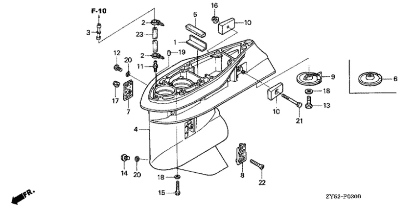 Корпус редуктора для Honda 135