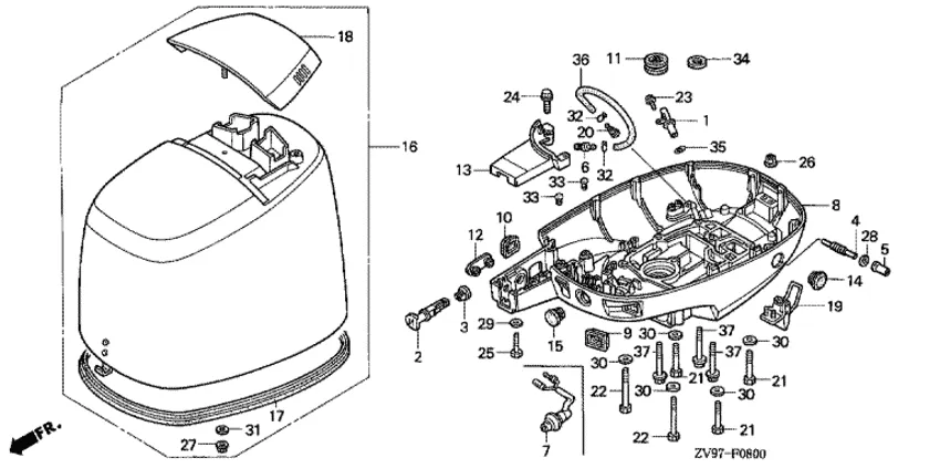 Крышка двигателя для Honda 20