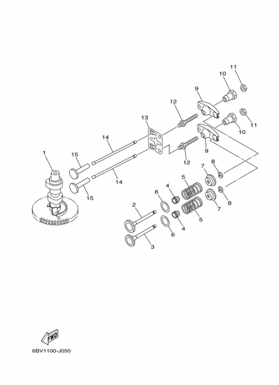 Клапан для Yamaha F6 MHS/L