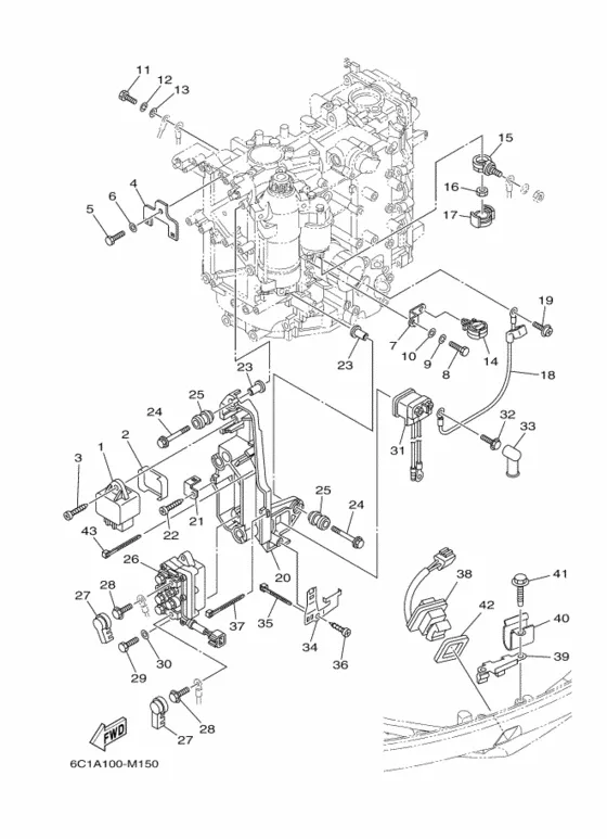 Электрооборудование 2 для Yamaha F50 E(D/H/T)L/X