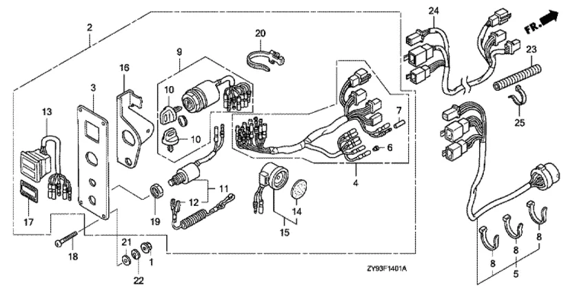 Контрольная панель для Honda 75