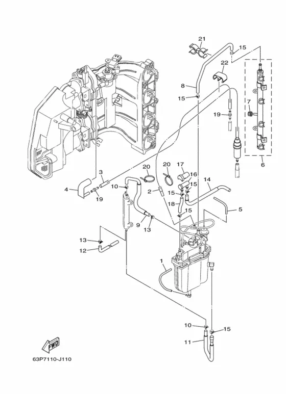 Впрыск топливный насос для Yamaha F150 ETL/X
