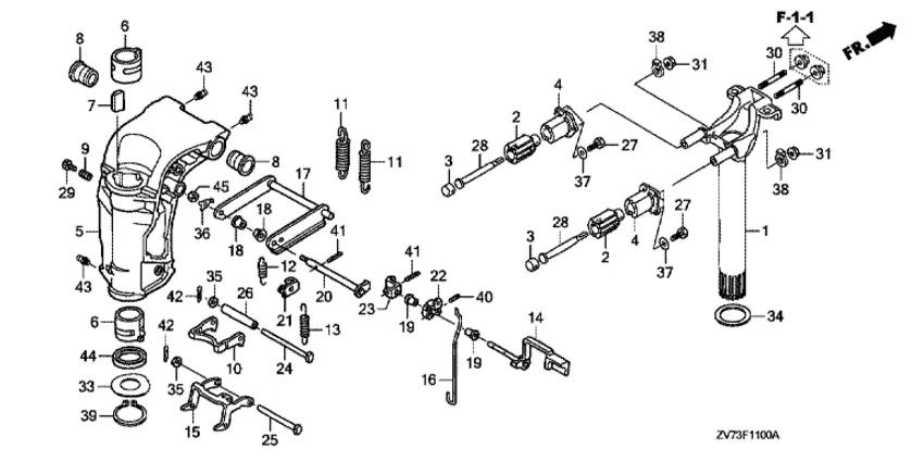 Поворотный корпус (1) для Honda 30