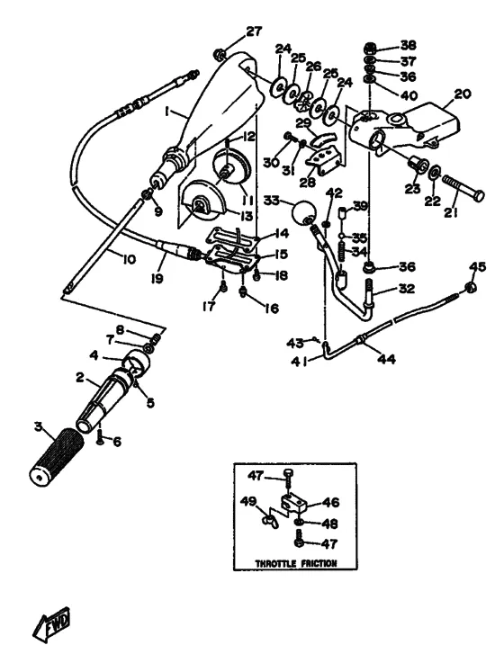 Рулевой механизм для Yamaha 55 M(E/T/D/H)S/L