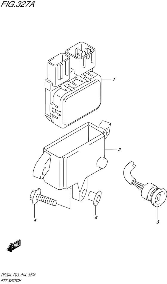 Выключатель PTT ((DF9.9BT P03)) для Suzuki DF9.9B S/L; RS/L; TS/L