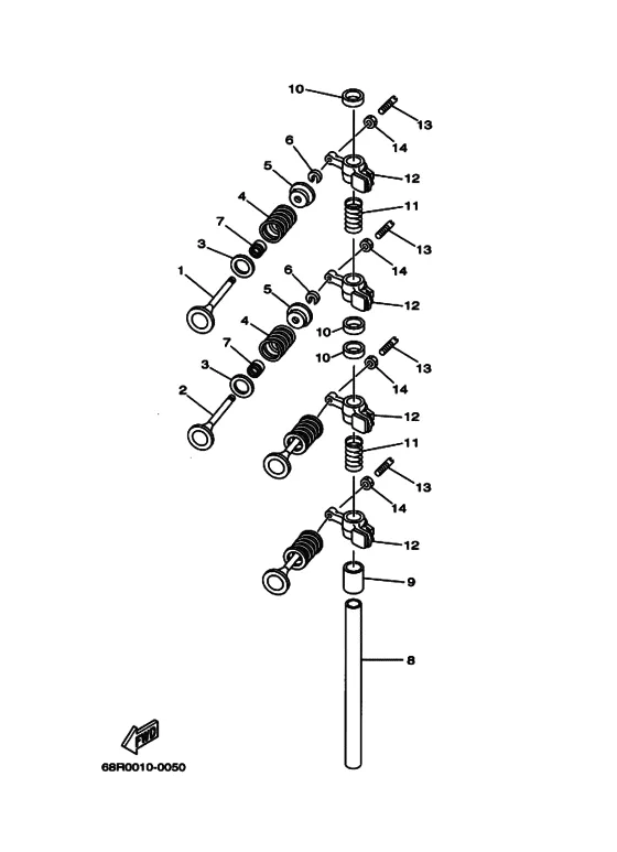 Клапан для Yamaha F9.9 E/MHS/L