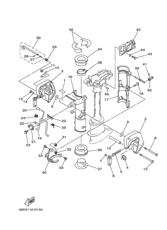 Кронштейн для Yamaha F4 MHS/L