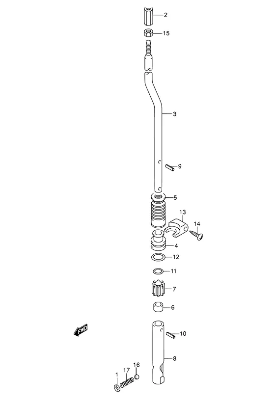 Тяга переключения для Suzuki DF30 S/L; RS/L; QS/L; TS/L
