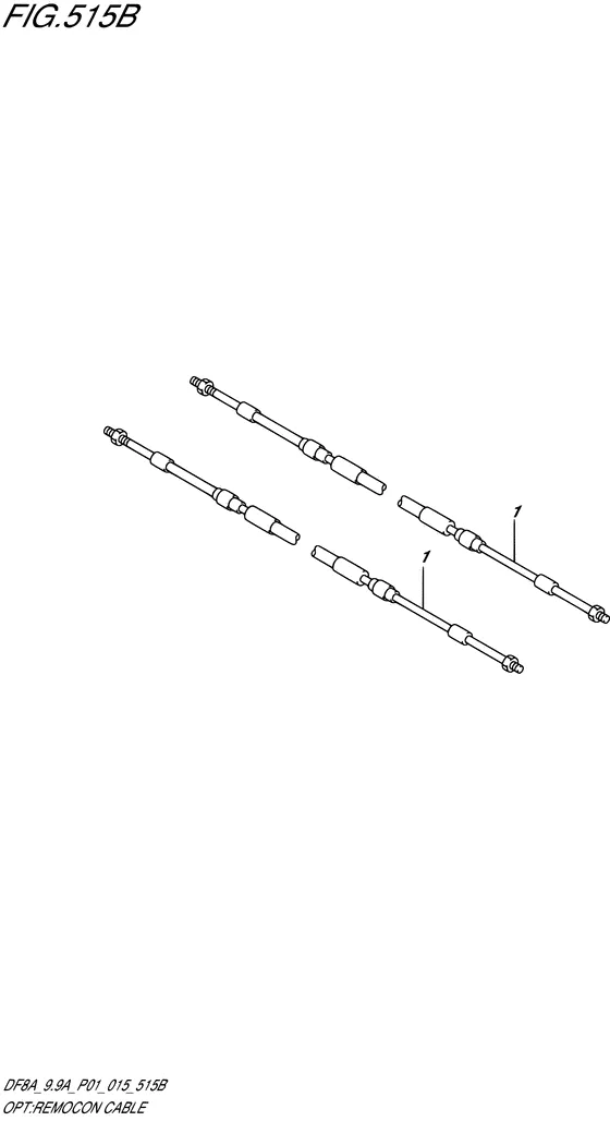 Опция: трос пульта ду ((DF8AR P01)) для Suzuki DF9.9A S/L; ARS/L