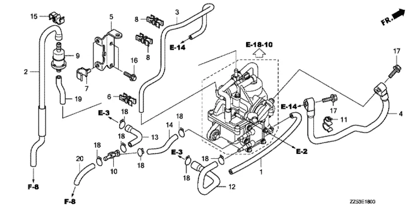 Вакуумные шланги для Honda 40