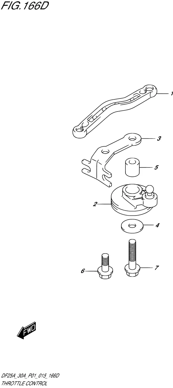 Управление дроссельной заслонкой ((DF25ATH P01)) для Suzuki DF25A S/L; RS/L; TS/L; THS/L