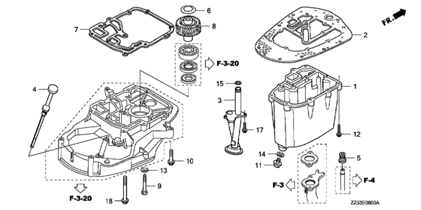 Масляный поддон для Honda 40