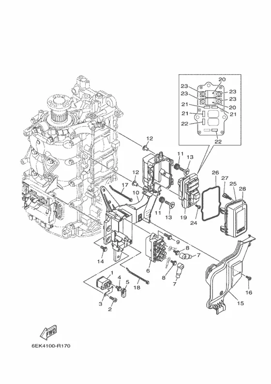 Электрооборудование 2 для Yamaha F115 ETL
