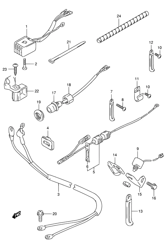 Выпрямитель (NOTE : REFER TO FIG.32(E- 9) FOR MODEL:05~) для Suzuki DF9.9 S/L; RS/L