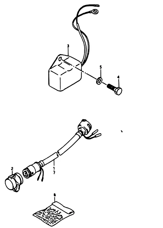 Опция: электрооборудование для Suzuki DT40 WS/L/LL/L2/UL; WRS/L/LL/L2/UL; WKS/L/LL/L2/UL; WKRS/L/LL/L2/UL