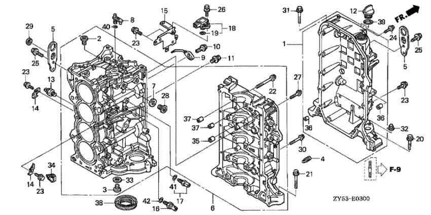 Блок цилиндров в сборе для Honda 150