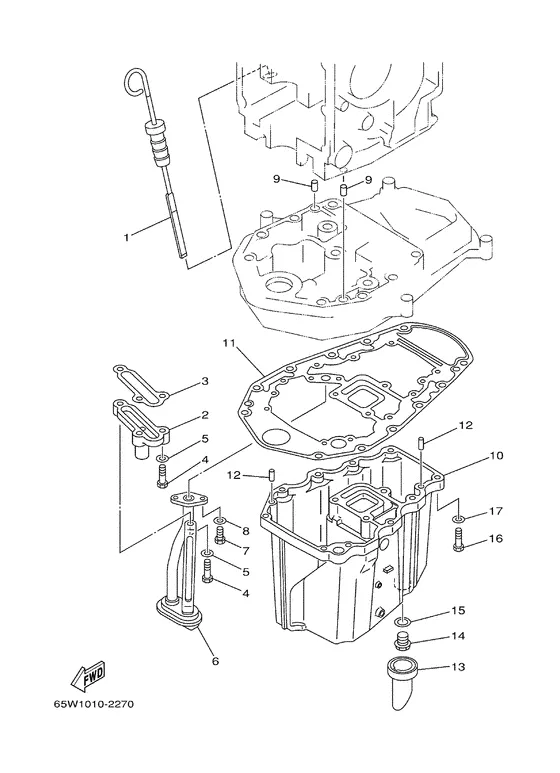 Масляный поддон для Yamaha F20 E(T/H)S/L