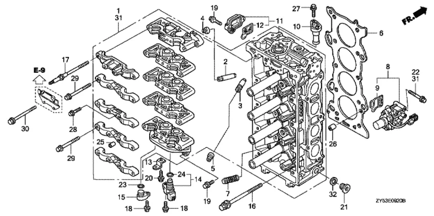 Головка цилиндра для Honda 135