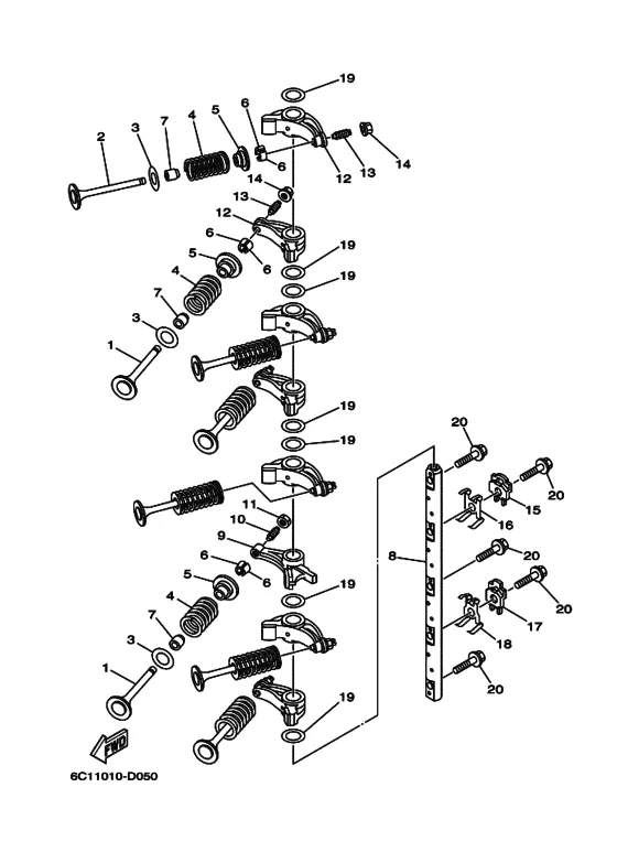 Клапан для Yamaha F60 E(T/H)L/X