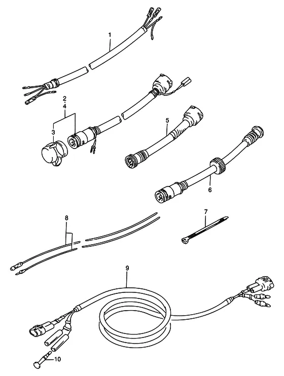 Опция: электрическое оборудование ((WT,WQ,WHQ)) для Suzuki DT75 L/UL