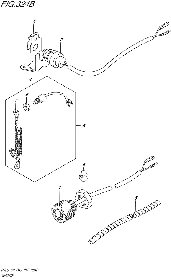 Переключатель ((DT30 P40)) для Suzuki DT30 S/L; RS/L