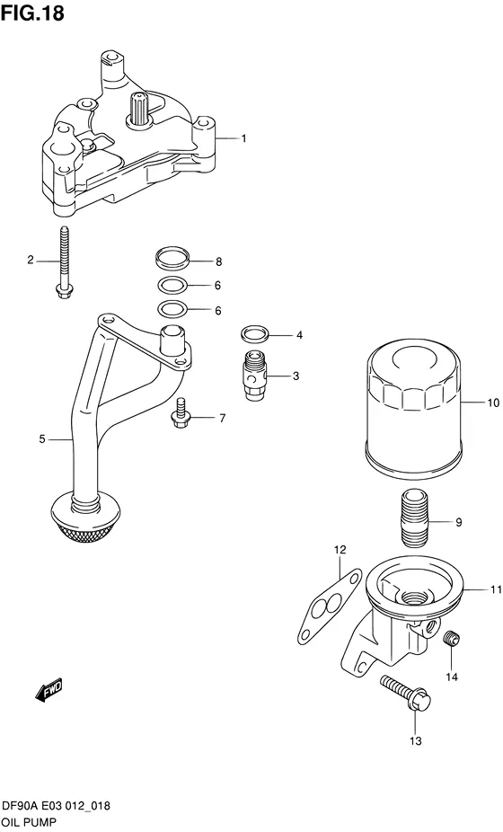 Масляный насос для Suzuki DF90A T(H)L/X
