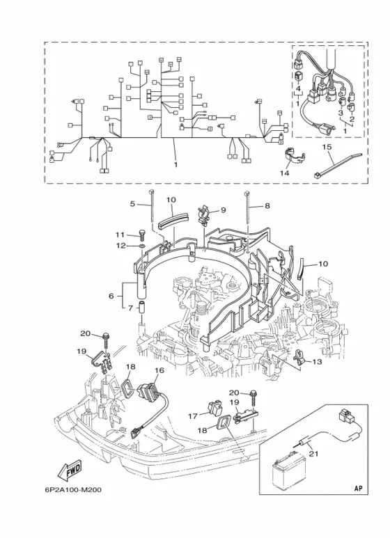 Электрооборудование 3 для Yamaha F225 ETL