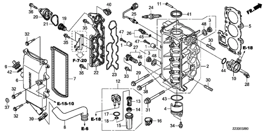 Головка цилиндра для Honda 60