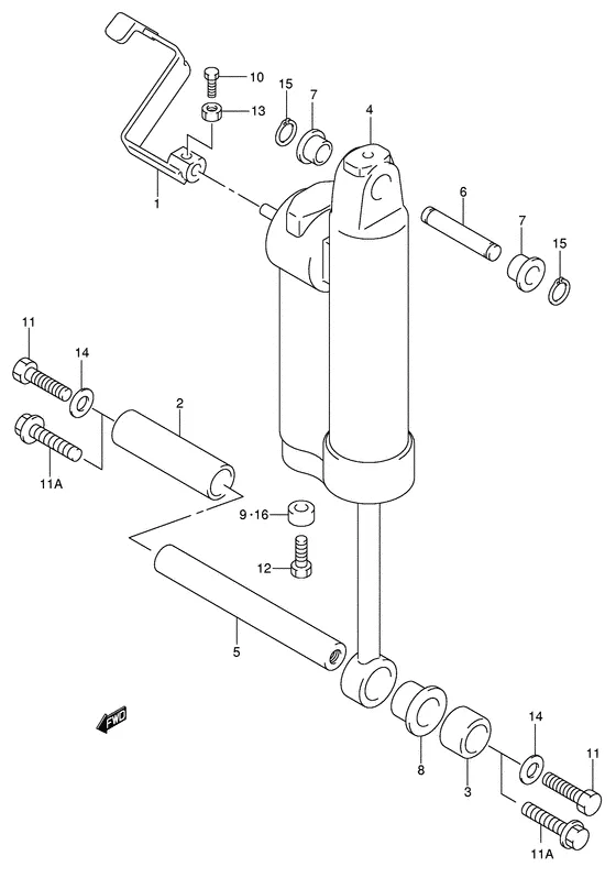 Газовый баллон (Type: qh, wqh model: 01~10) для Suzuki DF40 QHS/L; TS/L
