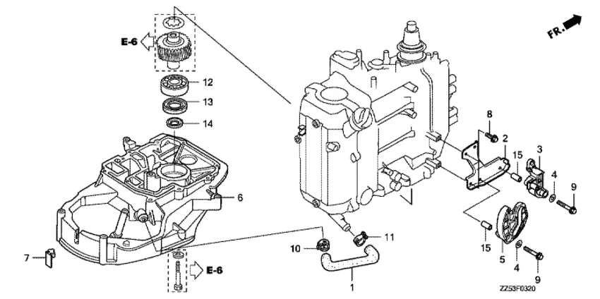 Первичный корпус редуктора для Honda 40