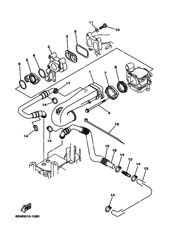 Впускная система для Yamaha F25 M(E/H/T)S/L