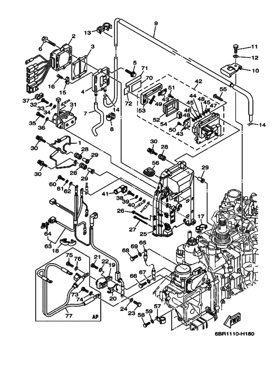 Электрооборудование 2 для Yamaha F250 ETX/U