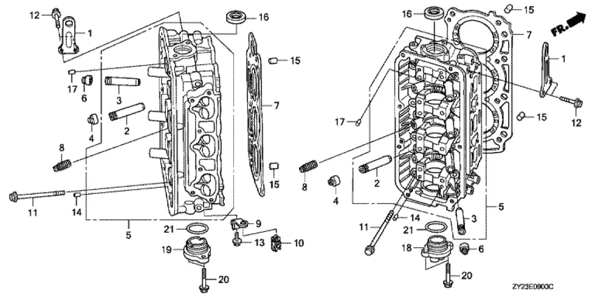 Головка цилиндра для Honda 225