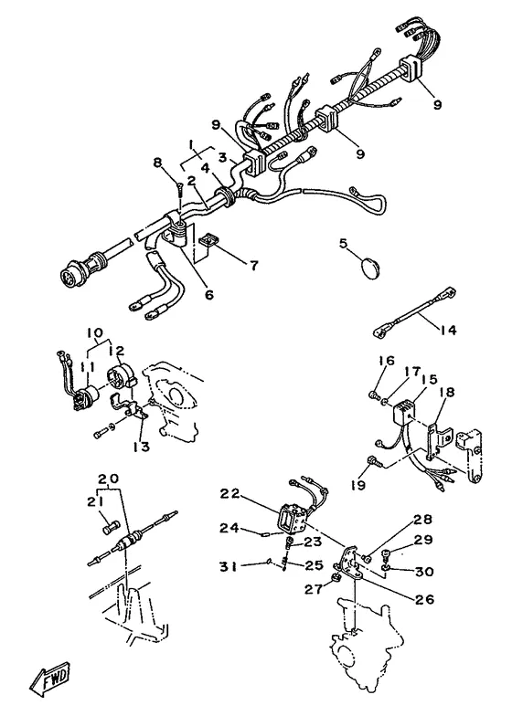 Электрооборудование (25DE MODEL) для Yamaha 25 (E)MHS/L